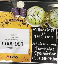 Det firades stort på Ica Nära BK-Hallen efter att de sålt sin första Triss med miljonvinst.