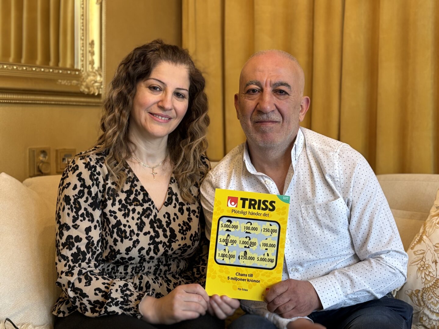 Abdul och Lilian från Eskilstuna vann 5 miljoner kronor på Triss i tv