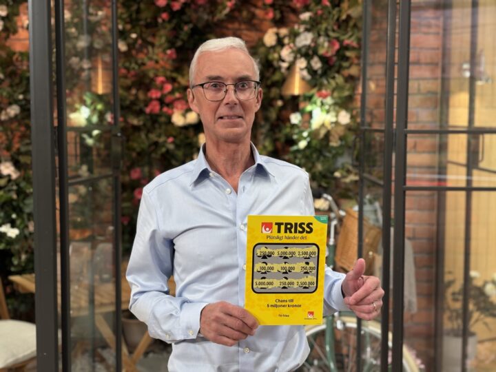 Anders från Ödeborg vann en kvarts miljon kronor på Triss i tv