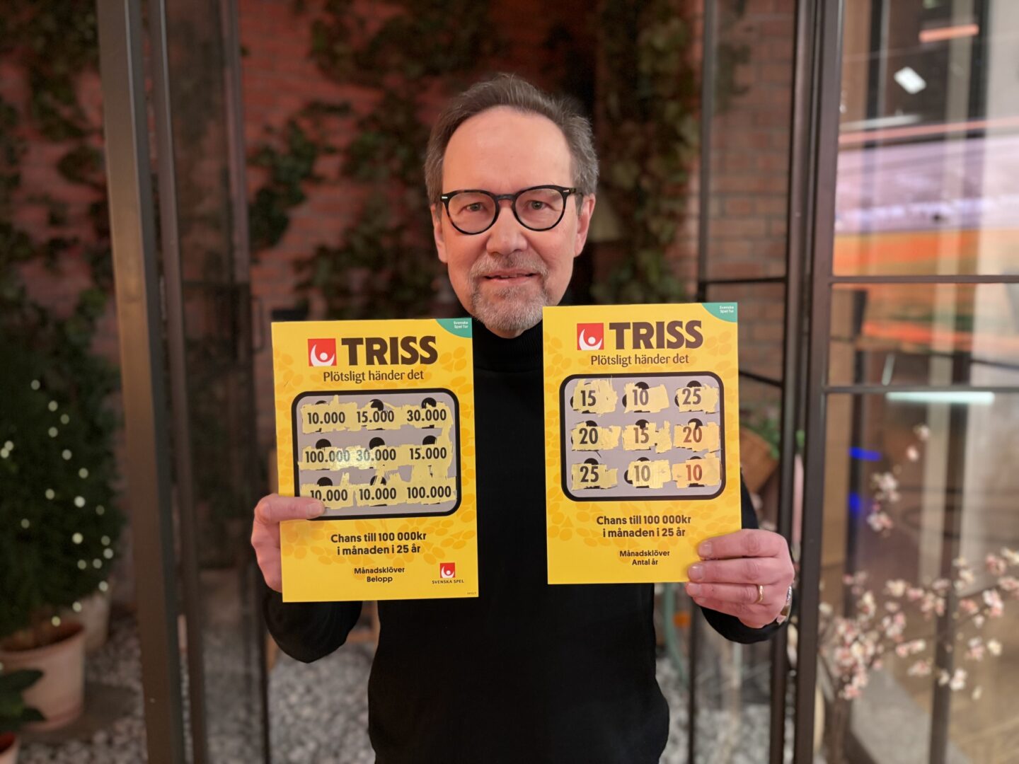 Benoni från Örnsköldsvik skrapade fram miljonvinst på Triss i tv