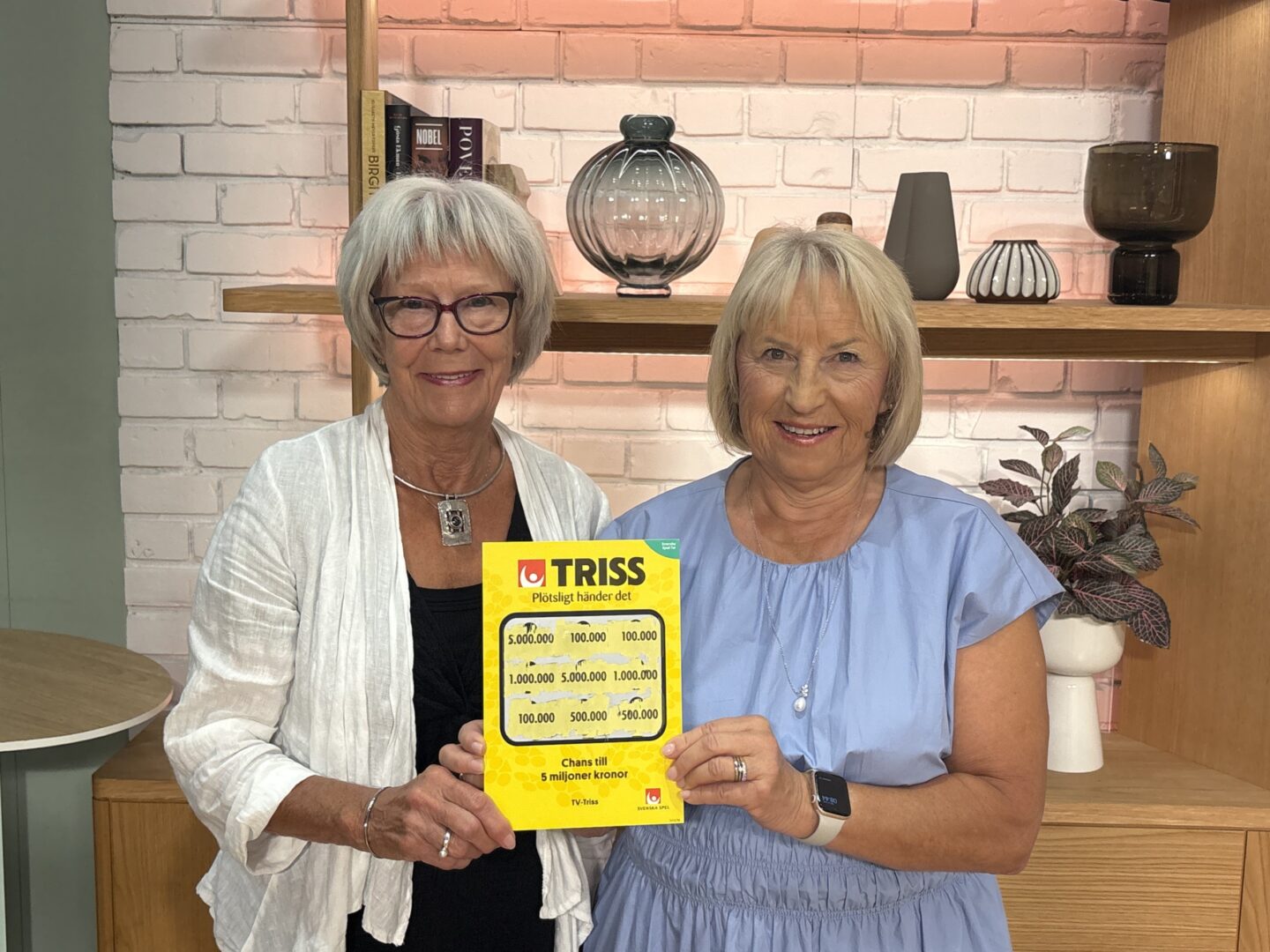 Berit representerade vängruppen från Kungsbacka på Triss i tv