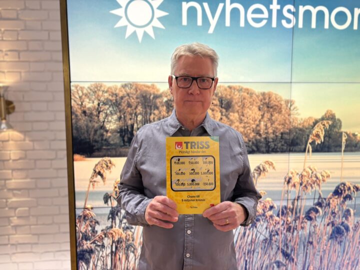 Bertil från Borås skrapade för mamma - vann 100 000 kronor på Triss i tv