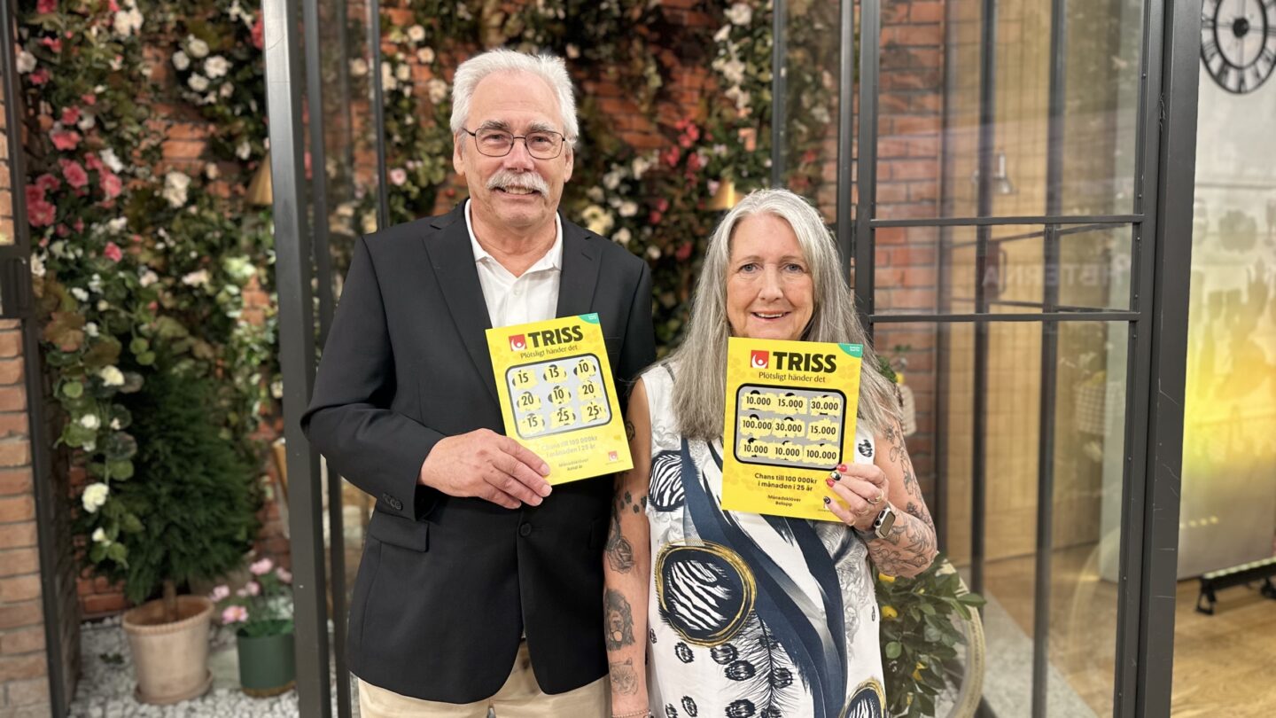 Det pensionerade paret Barbro och Bror från Norrköping vann 1