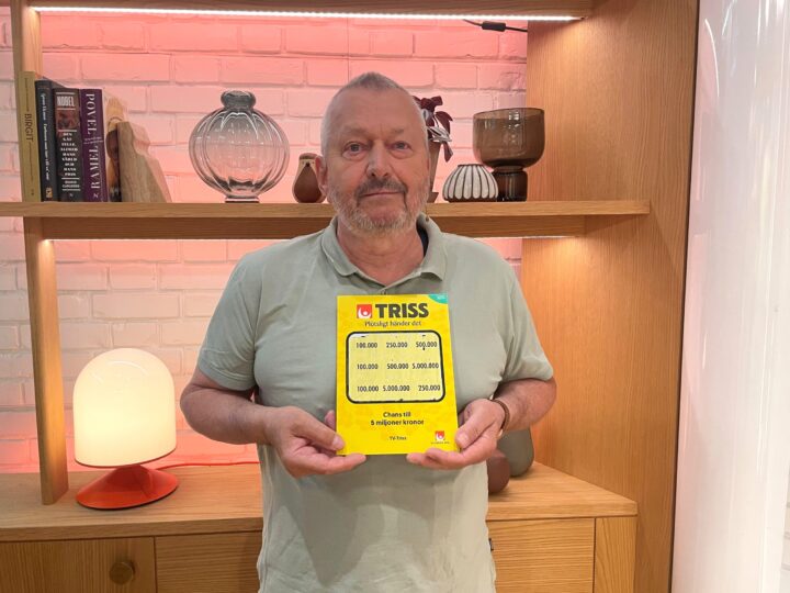 Bjarne vann stort på Triss i tv – årets första vinnare från Eldsberga