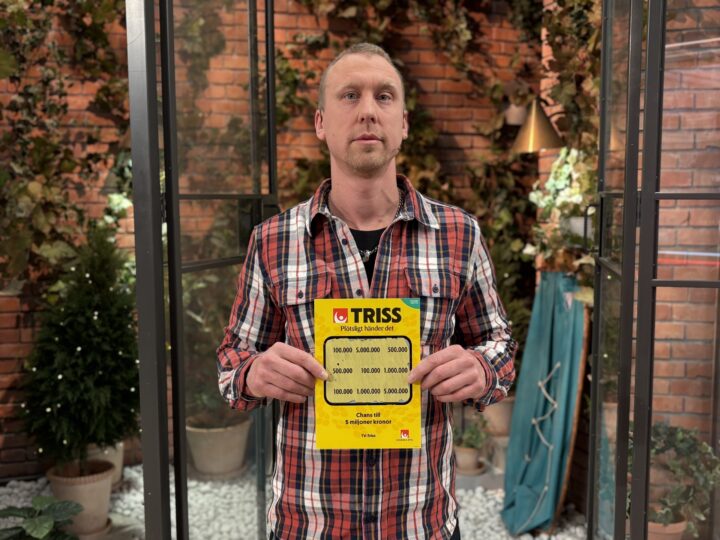 Björn från Alingsås vann 100 000 kronor på Triss i tv