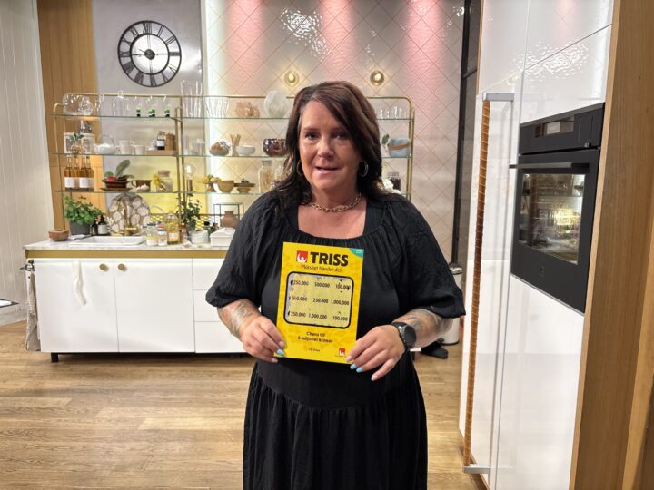 Camilla från Borås vann en kvarts miljon kronor på Triss i tv