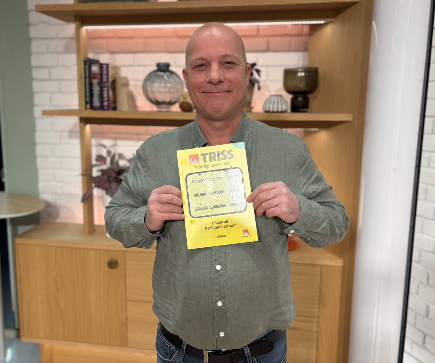 Christer från Romelanda vann 100 000 kronor på Triss i tv