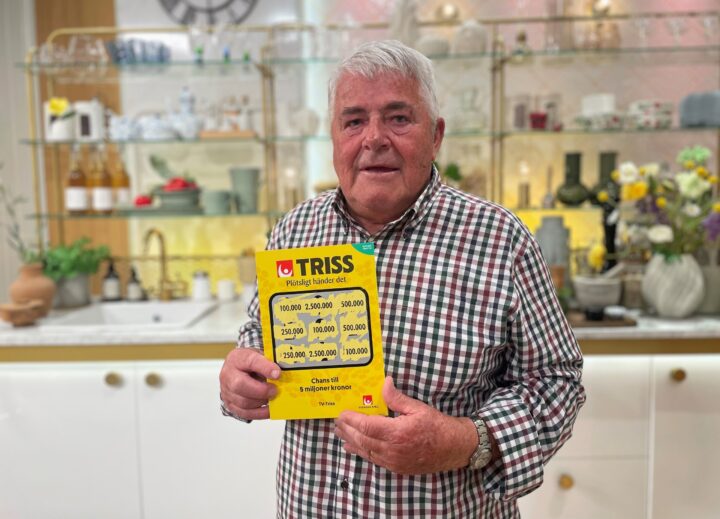 Födelsedagspresent tog Bollstanäsbon Göran till Trisskrap i tv