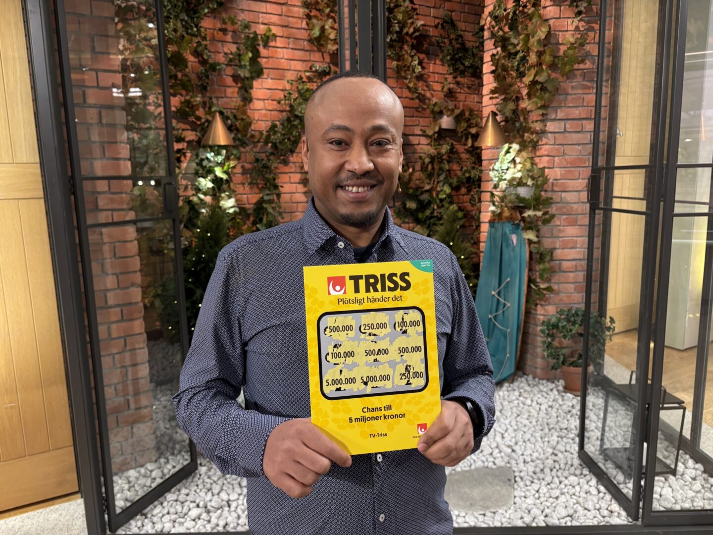 Matteläraren Yonis från Sollentuna skrapade fram en halv miljon på Triss i tv