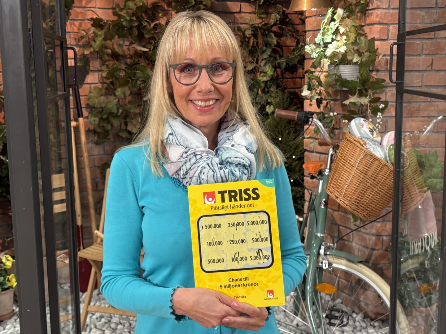 Jultraditionen vann Pernilla från Norrköping 500 000 kronor på Triss i tv