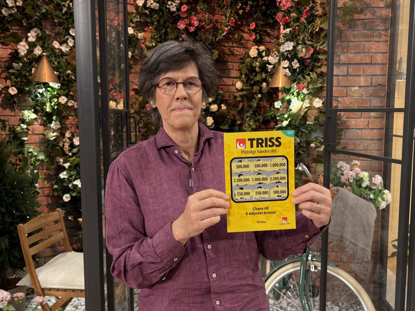 Epp från Ljung skrapade fram en halv miljon kronor på Triss i tv – drömmer om en fyrhjuling