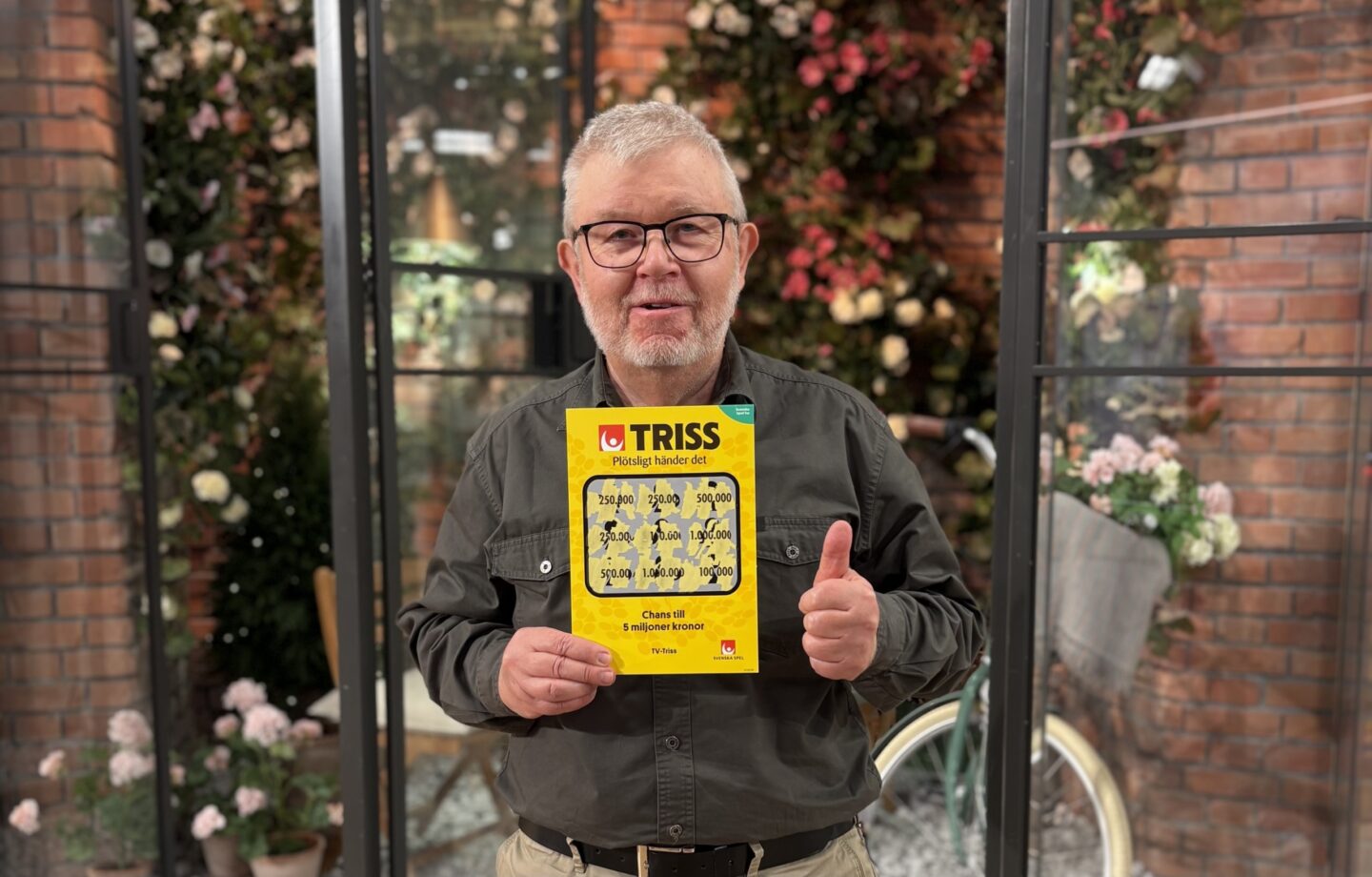 Mats från Jönköping vann en kvarts miljon kronor på Triss i tv