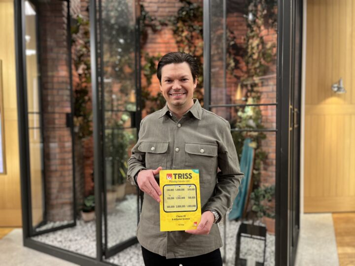 Björn från Kiruna skrapade fram 100 000 kronor på Triss i tv åt sin mamma
