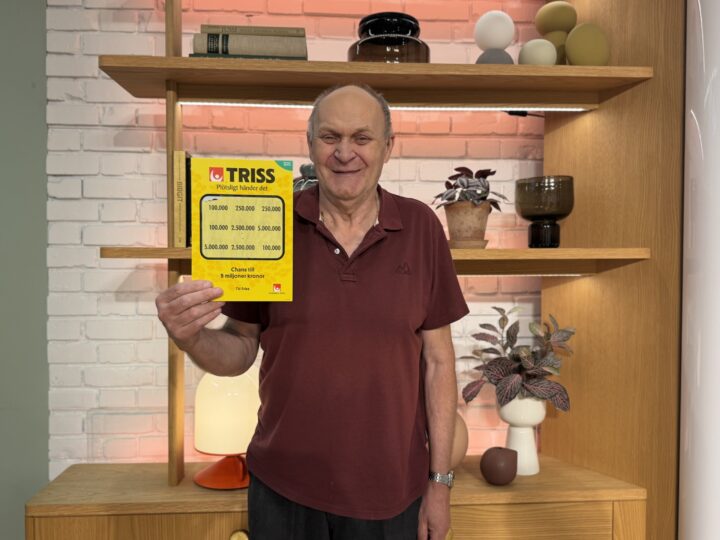 Glenn från Stora Skedvi vann 100 000 kronor på Triss i tv