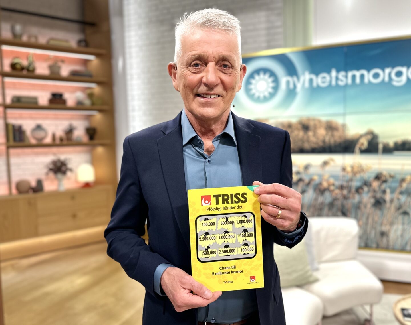 Pensionären Tommy från Härnsösand vann 100 000 kronor på Triss i tv till Greklandsresor.