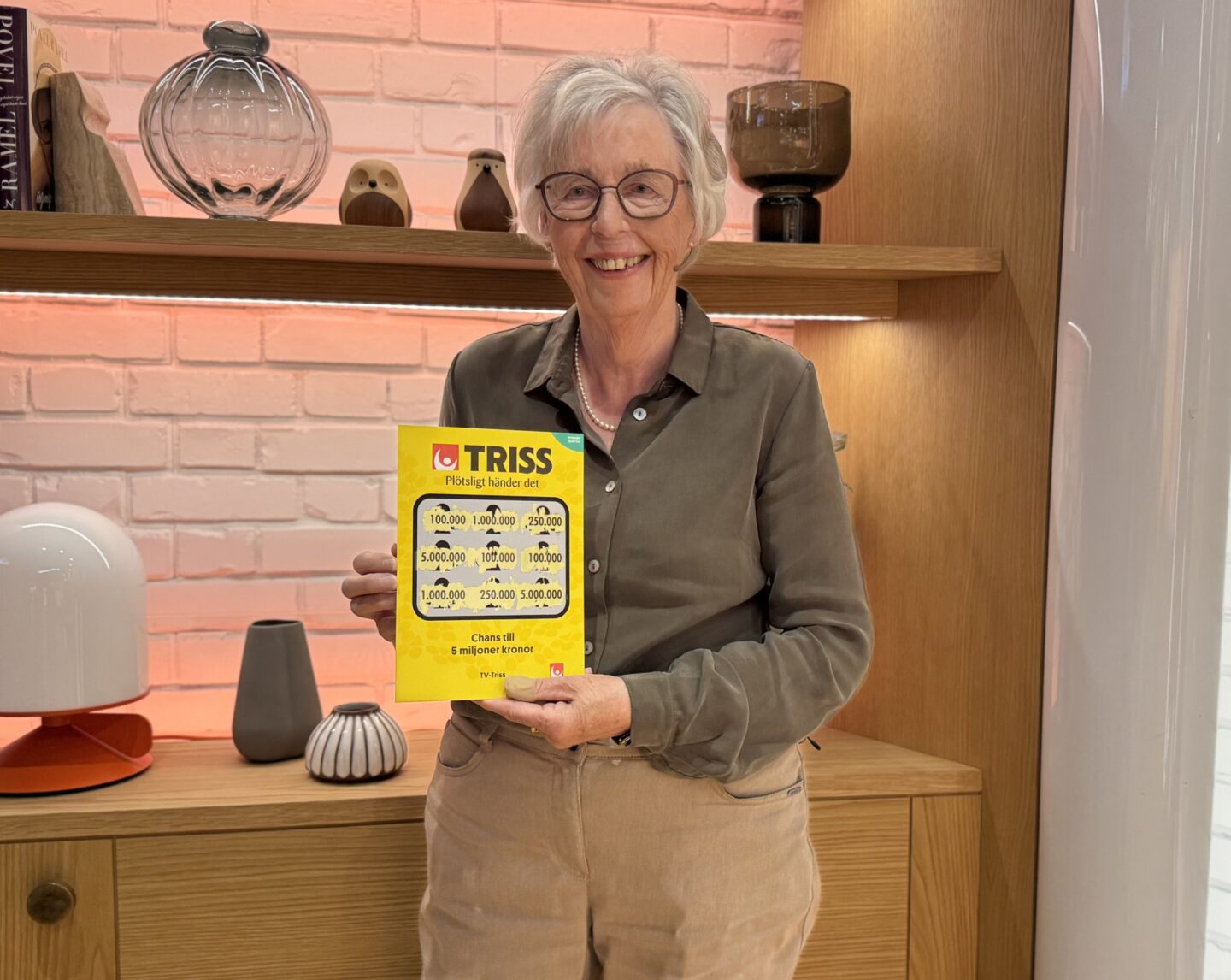 Birgitta från Gotland skrapade Triss i tv – vann 100 000