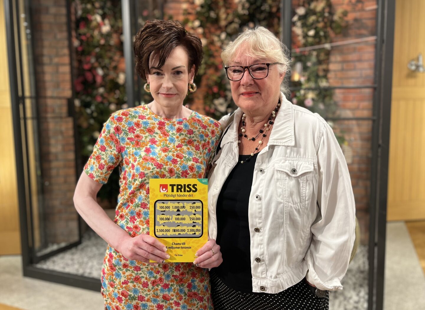 Maria och Åsa vann 100 000 kronor på triss i tv