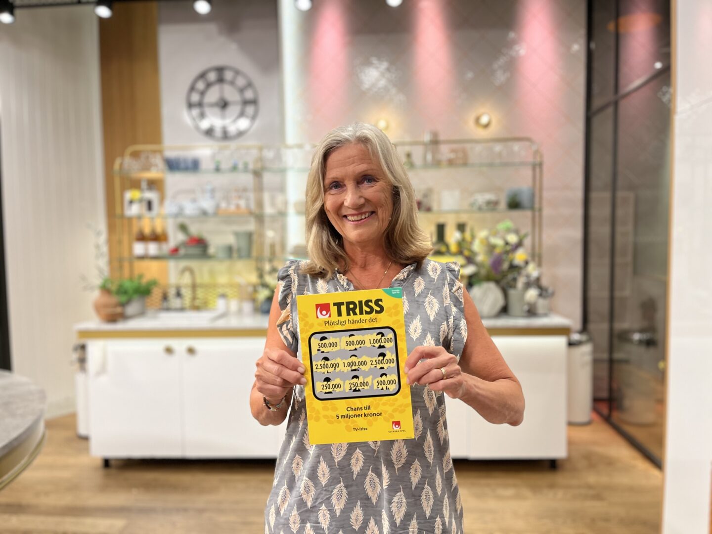 Ingela från Limhamn vann en halv miljon kronor på Triss i tv