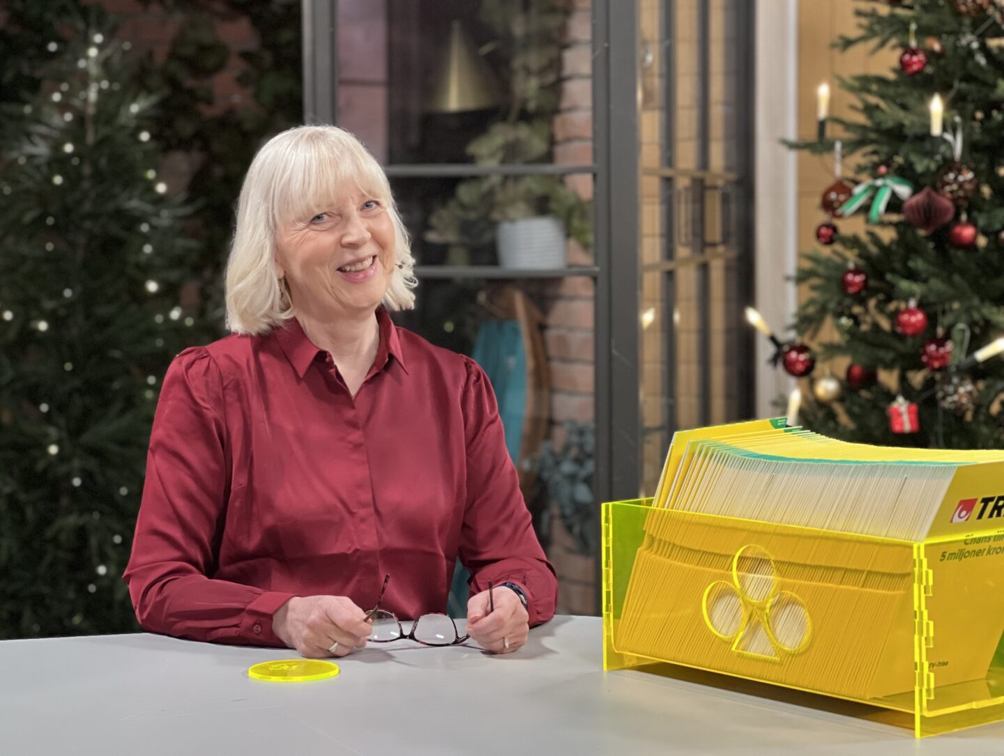 Anita från Sunne gästade Nyhetsmorgon under julaftonen och skrapade fram en TV-Trissvinst på 100 000 kronor.