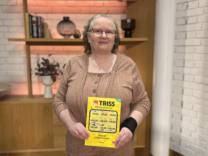 Christina från Hörby vann 100 000 kronor på Triss i tv