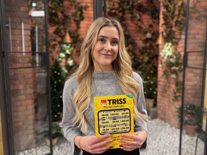 Julia från Hillerstorp skrapade fram 100 000 kronor på Triss i tv