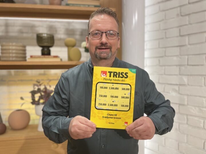 Lars-Olof från Motala vann på Triss i tv – bjuder familjen på skidsemester