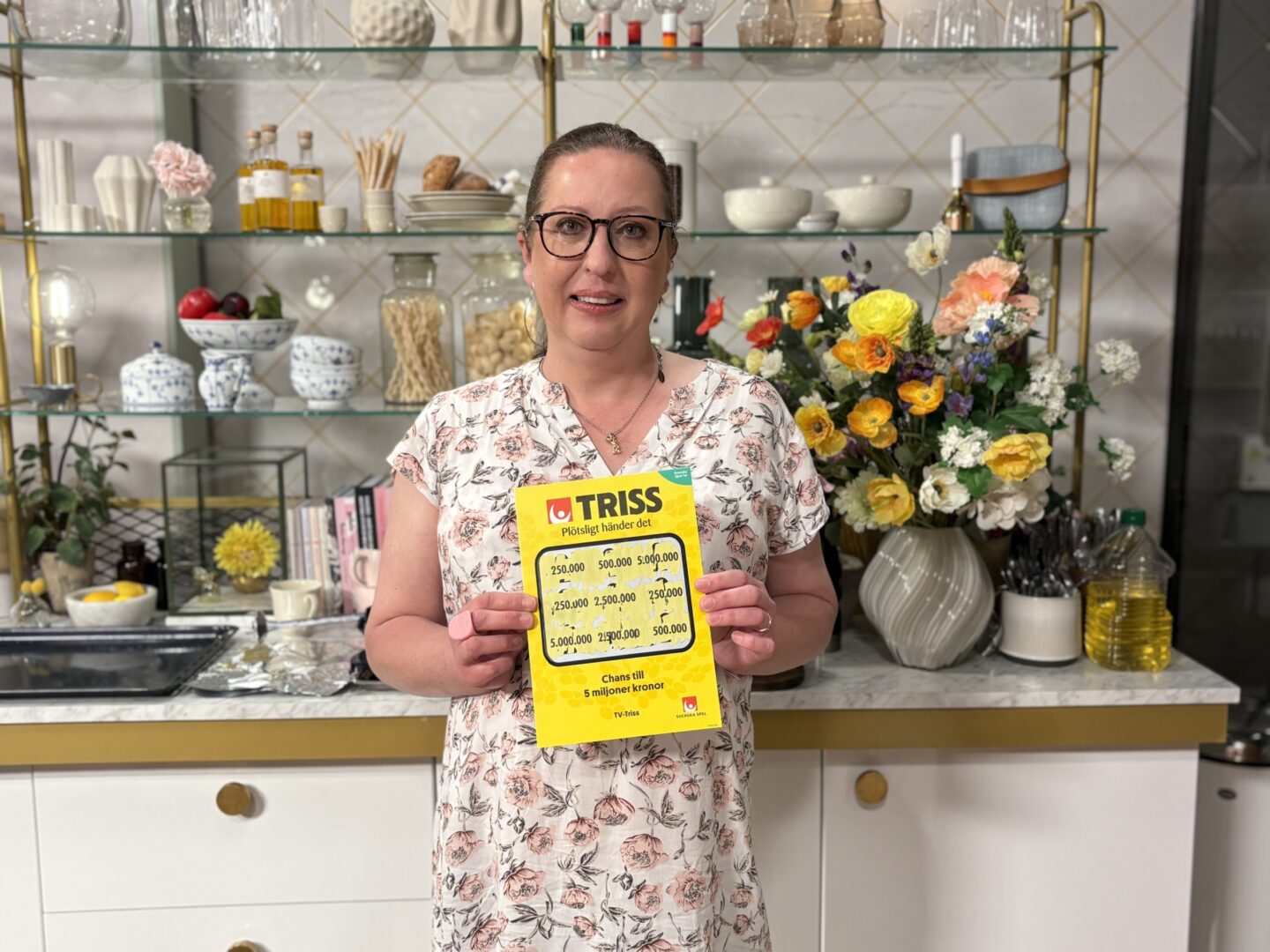 Linda från Ryssby skrapade fram storvinst på Triss i tv