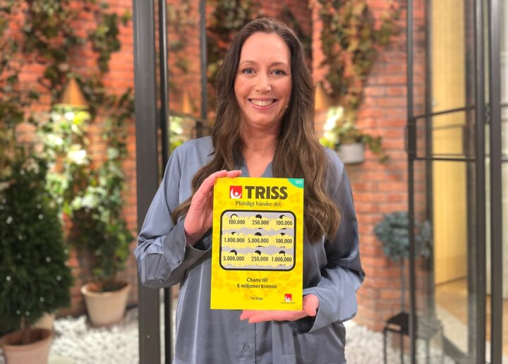 Malin från Saltsjö-Boo spontanköpte Triss – vann 100 000 i Nyhetsmorgon