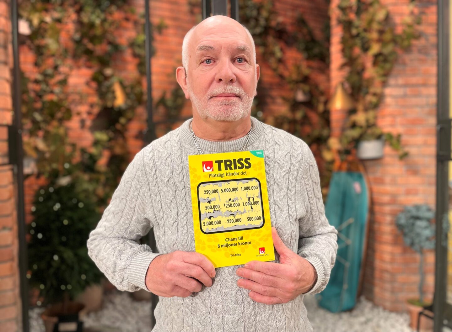 Mats från Skattkärr vann en kvarts miljon på Triss i tv