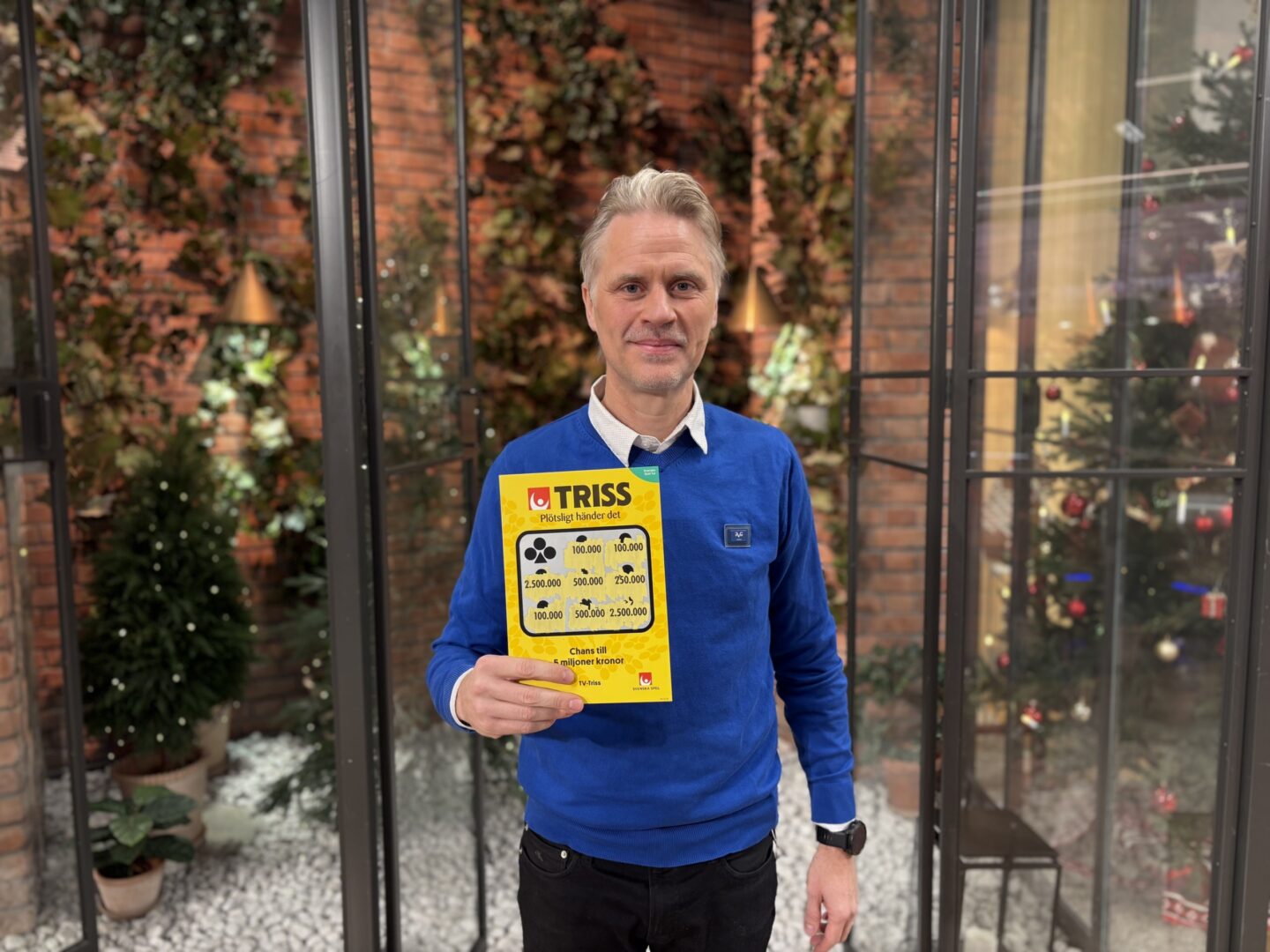 Per skrapade för familjen - vann 100 000 kronor på Triss i tv