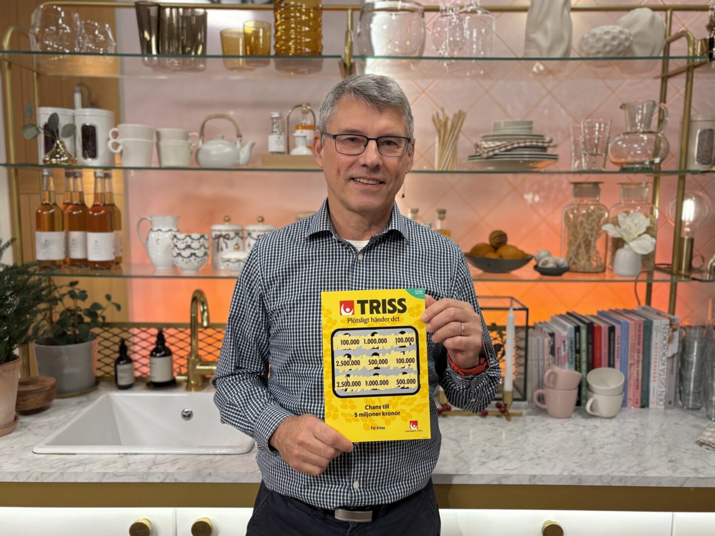 Peter från Sävedalen vann 100 000 kronor på Triss i tv