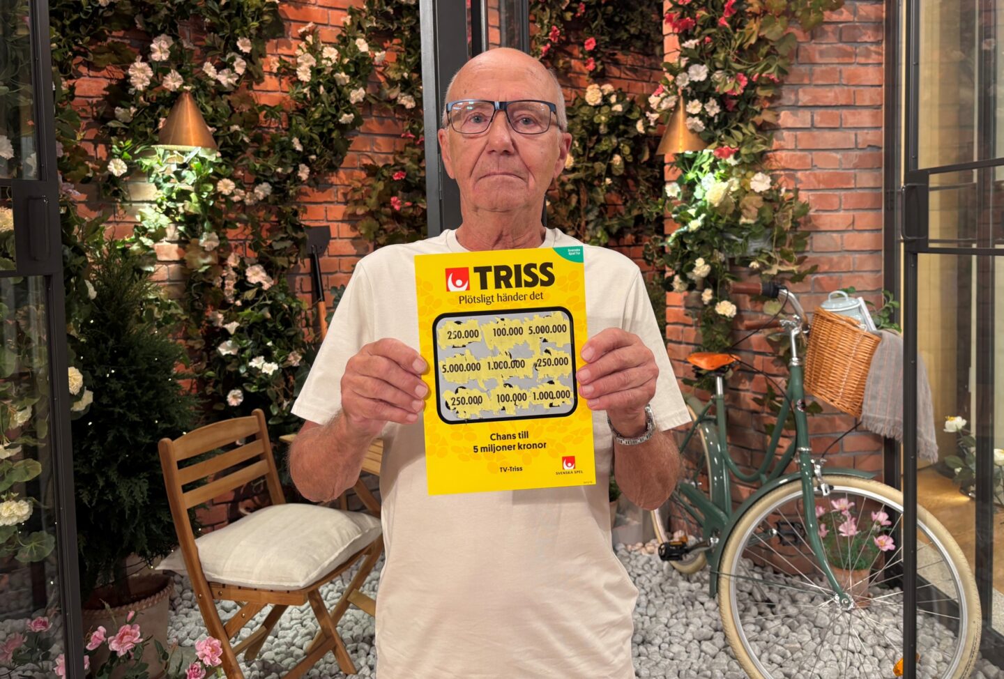 Jönköpingsbon Örjan vann en kvarts miljon på Triss i tv