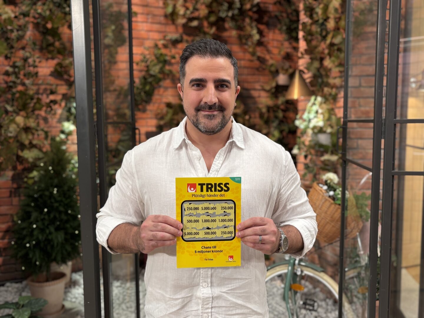 Sebastian från Kalmar vann en kvarts miljon kronor på Triss i tv