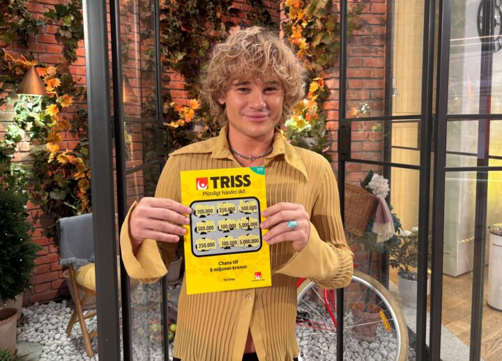 Från Lottovinst till Triss i tv – Simon från Kungsholmen vann 100 000 kronor i Nyhetsmorgon