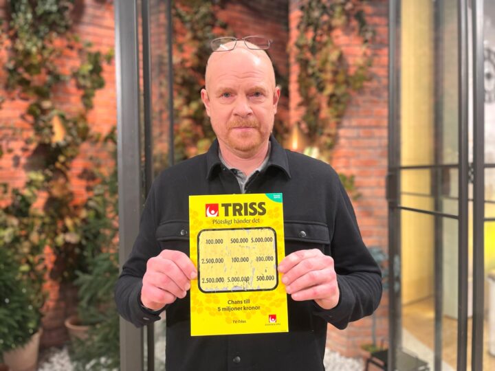 Thomas från Tormestorp skrapade Triss i tv – reser utomlands för vinsten