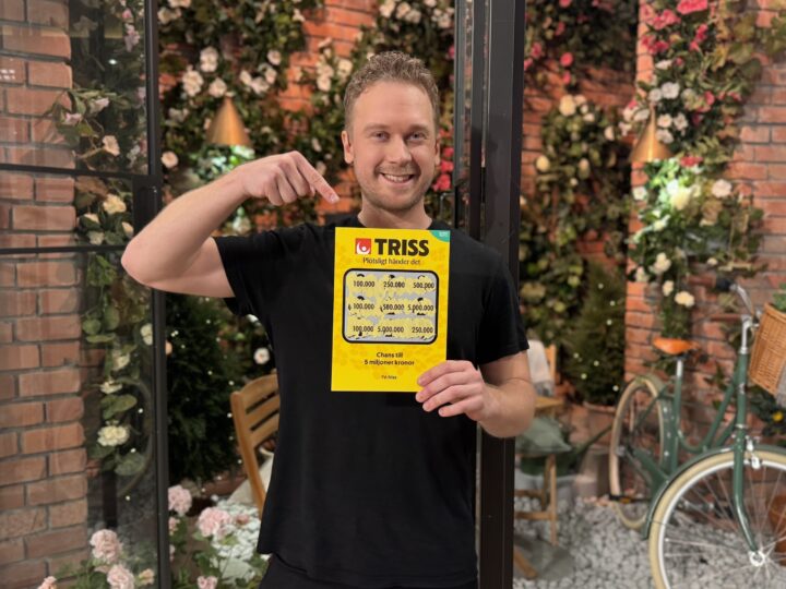 Contentkreatören Tim skrapade Triss åt sin följare i tv – vann 100 000 kronor
