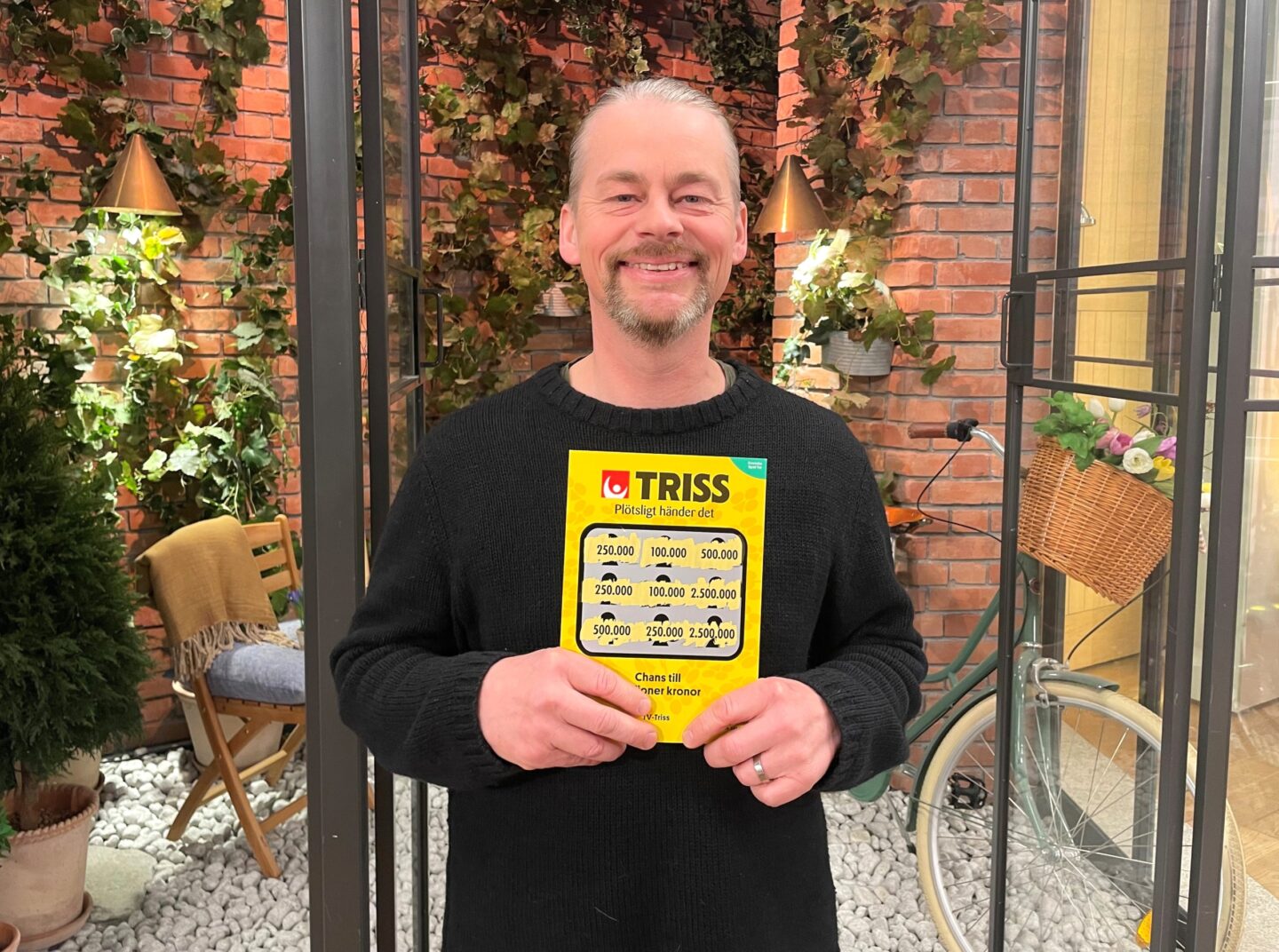 Per från Vinslöv vann en kvarts miljon på Triss i tv