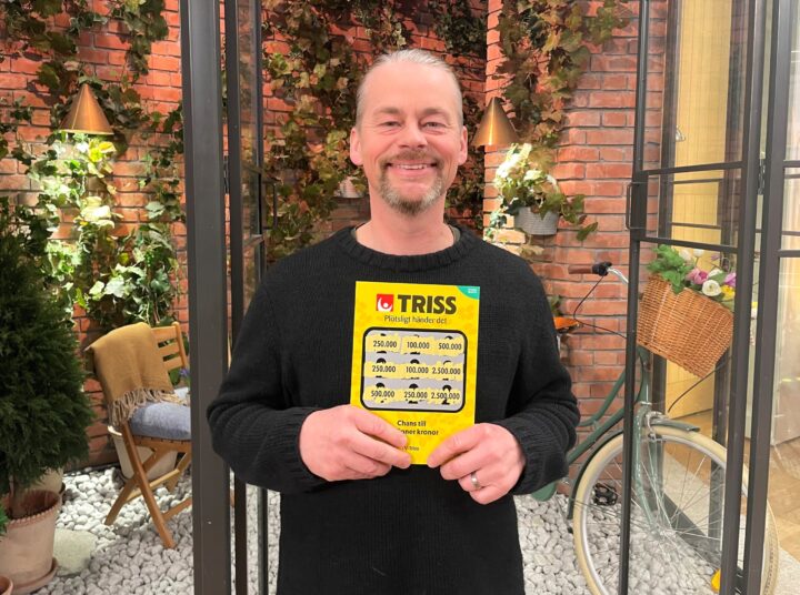 Per från Vinslöv vann en kvarts miljon på Triss i tv