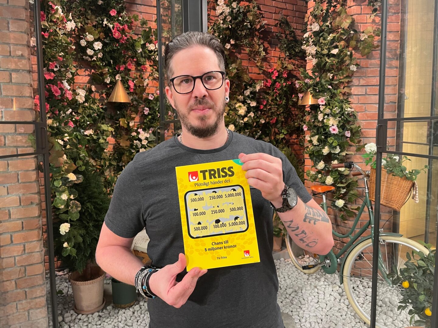 Roger från Nykvarn vann en halv miljon på Triss i tv