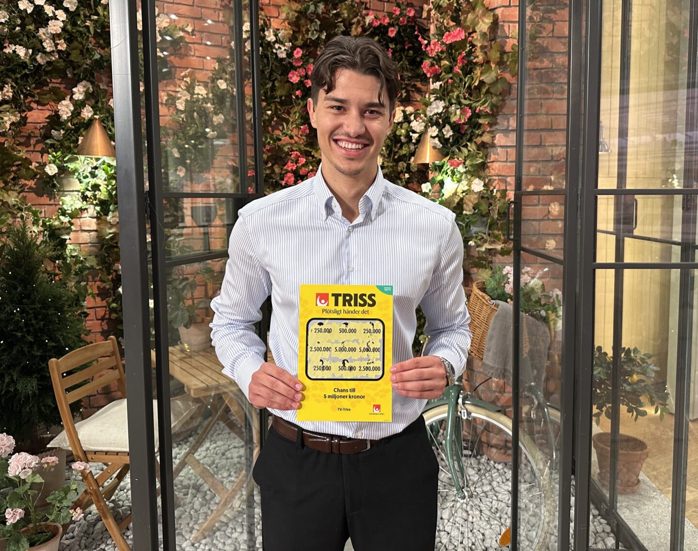 Elias från Solna skrapade fram en kvarts miljon till hela familjen på Triss i tv