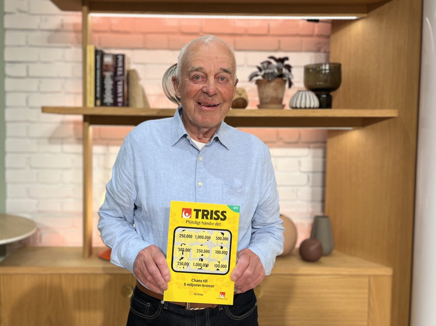 Bosse från Sankt Anna vann en kvarts miljon kronor på Triss i tv