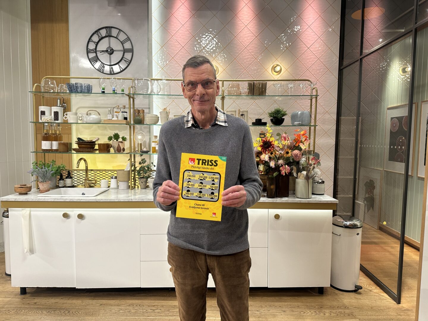 Stängnäsbon Dick skrapade fram en kvarts miljon på Triss