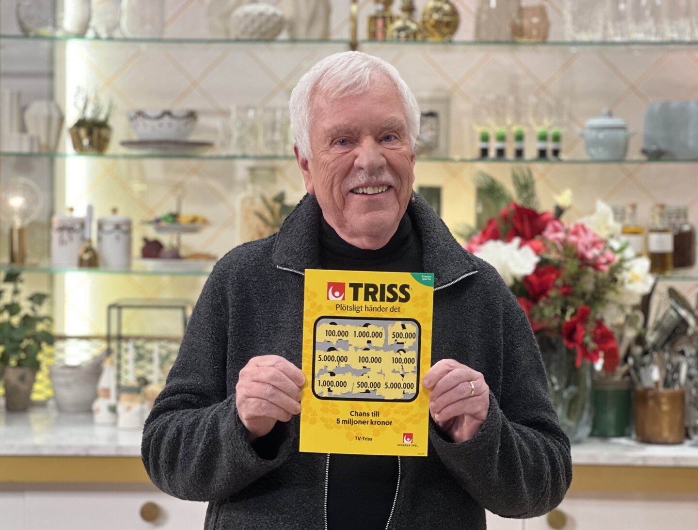 Hanz från Bromma skrapade hem 100 000 kronor på TV-Triss i Nyhetsmorgon.