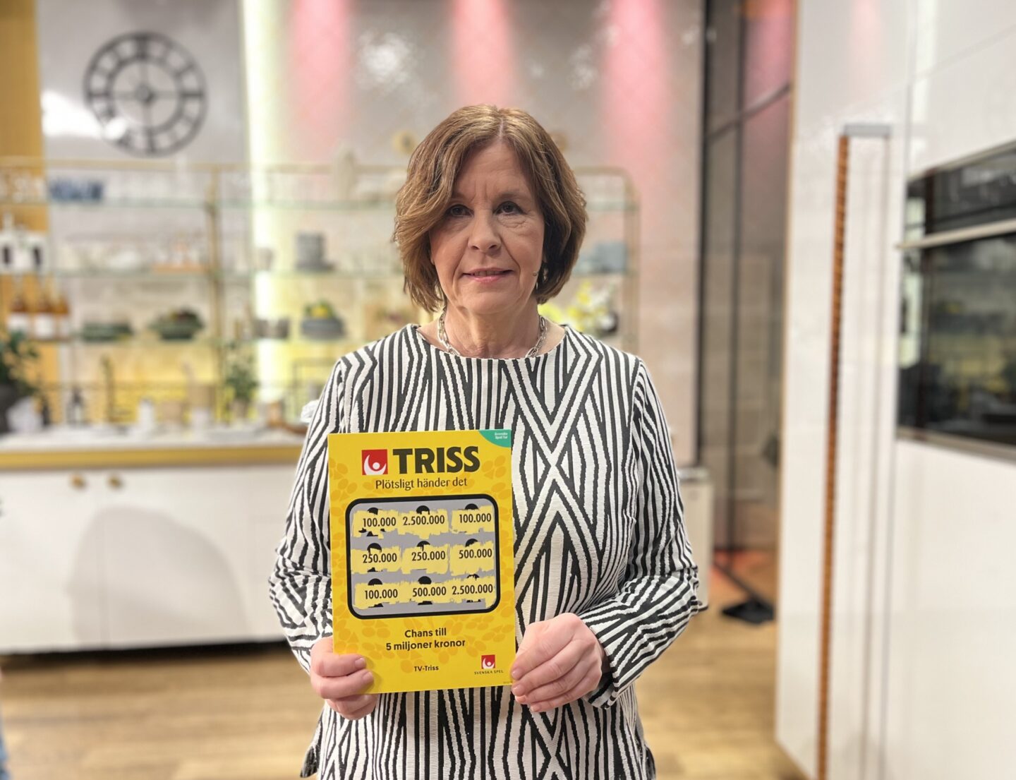 Marie från Göteborg skrapade fram en storvinst på Triss i tv