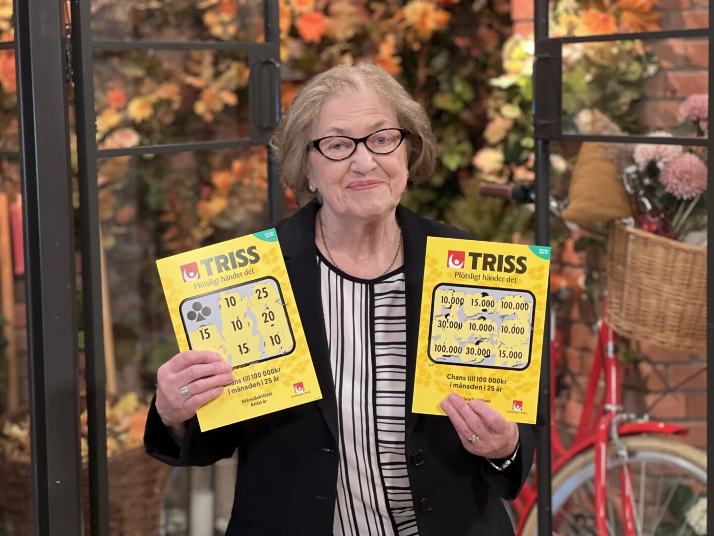 Ragnhild från Stockholm vann 1.2 miljoner kronor på Triss Månadsklöver i TV4 Nyhetsmorgon. Vinsten delar hon med en väninna.