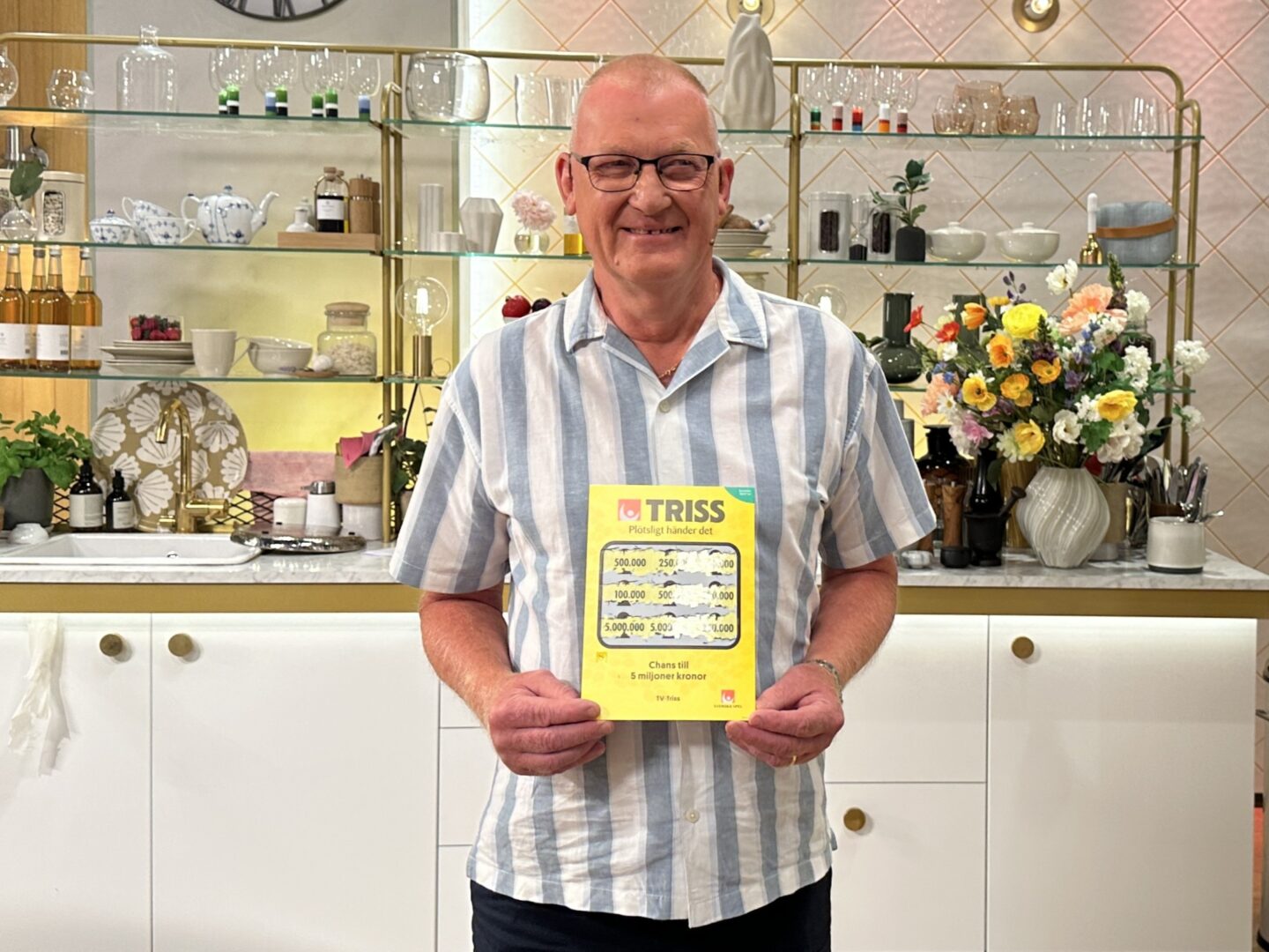 Staffan från Oskarshamn vann en halv miljon på Triss i tv – nu väntar resa och husrenovering|Staffan från Oskarshamn vann en halv miljon på Triss i tv – nu väntar resa och husrenovering