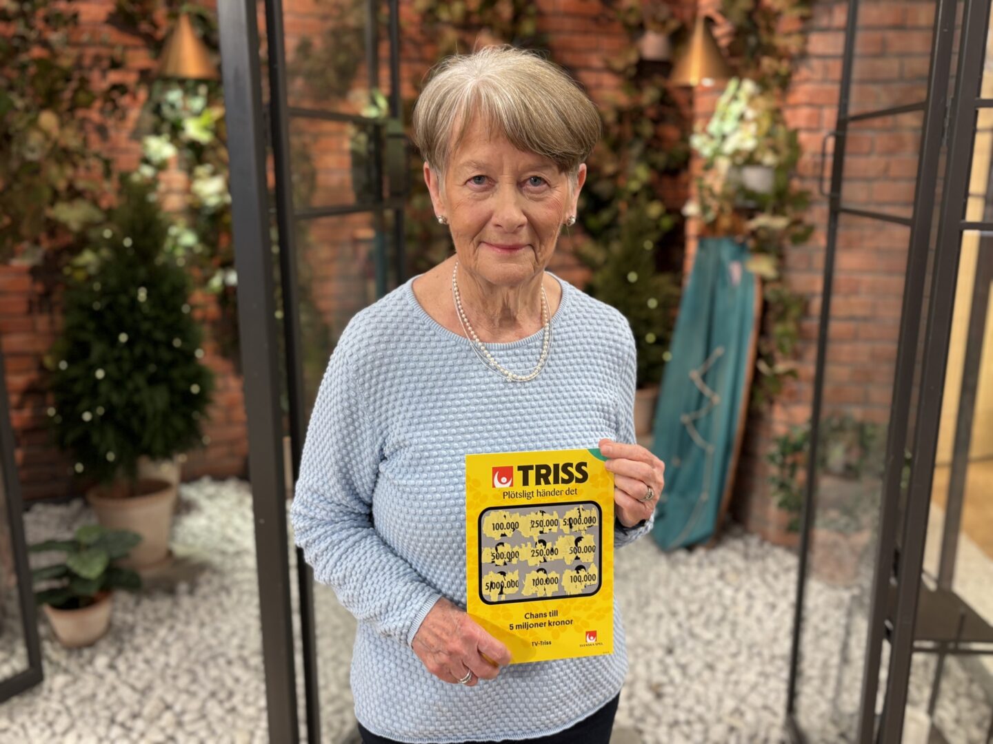 Ulla-Britt från Västervik vann 100 000 kronor på Triss i tv