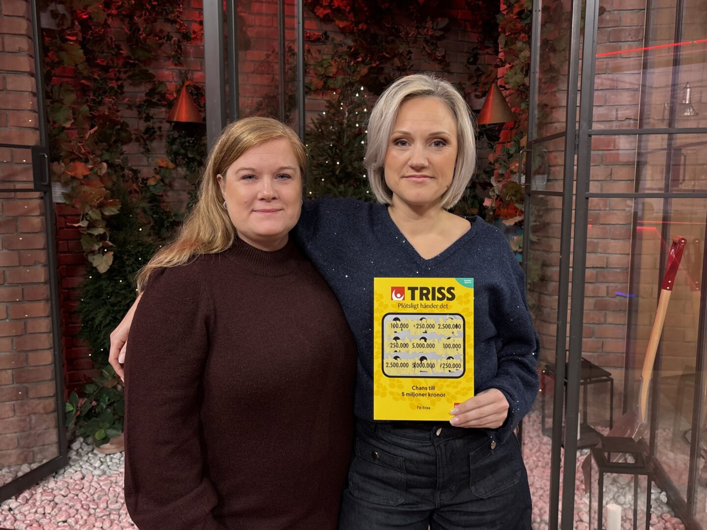 Kusinerna från Dalby skrapade fram en kvarts miljon på Triss i tv