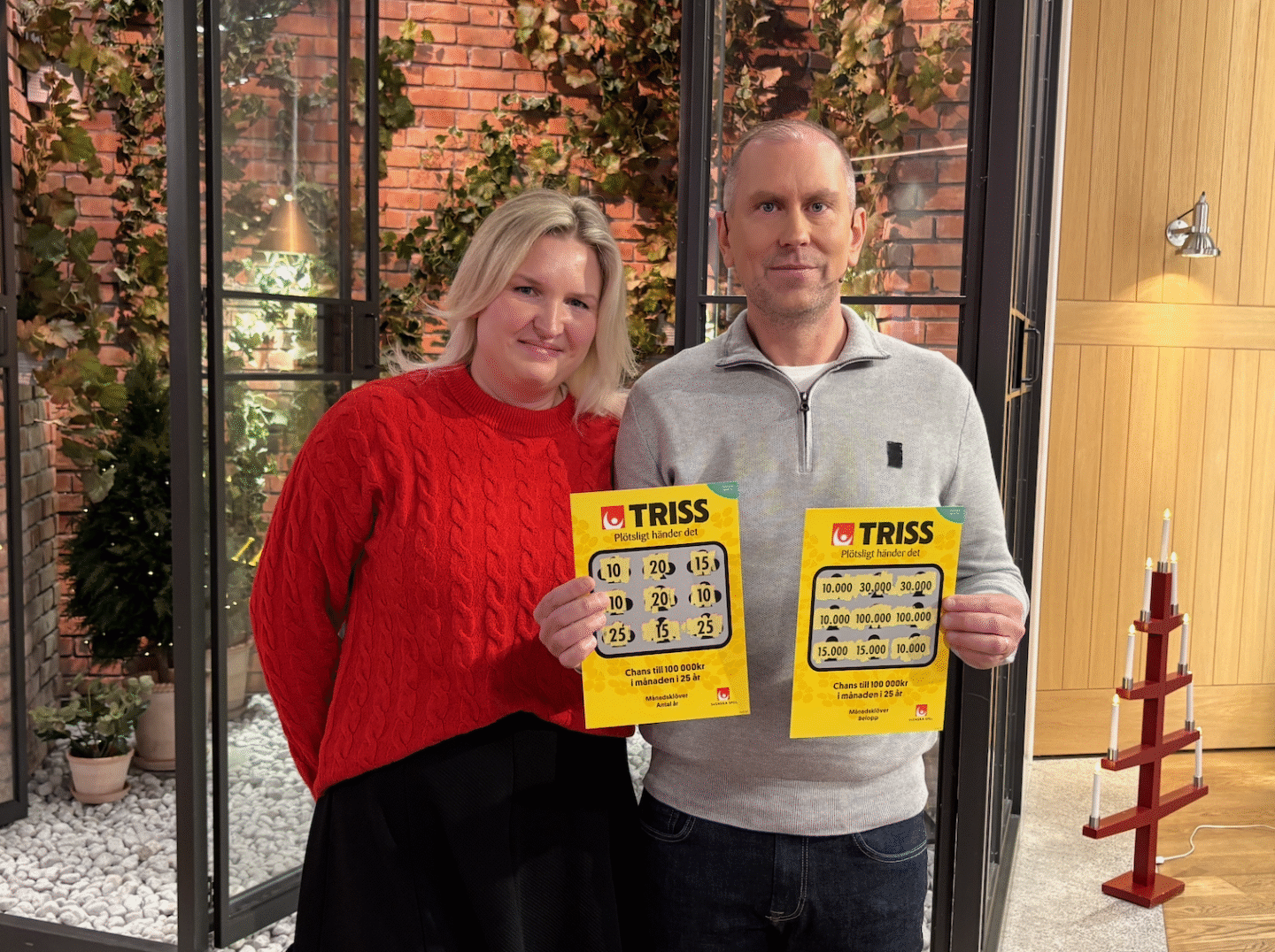 Kristian från Säffle skrapade Klöver-Triss i tv – vann 1,2 miljoner kronor