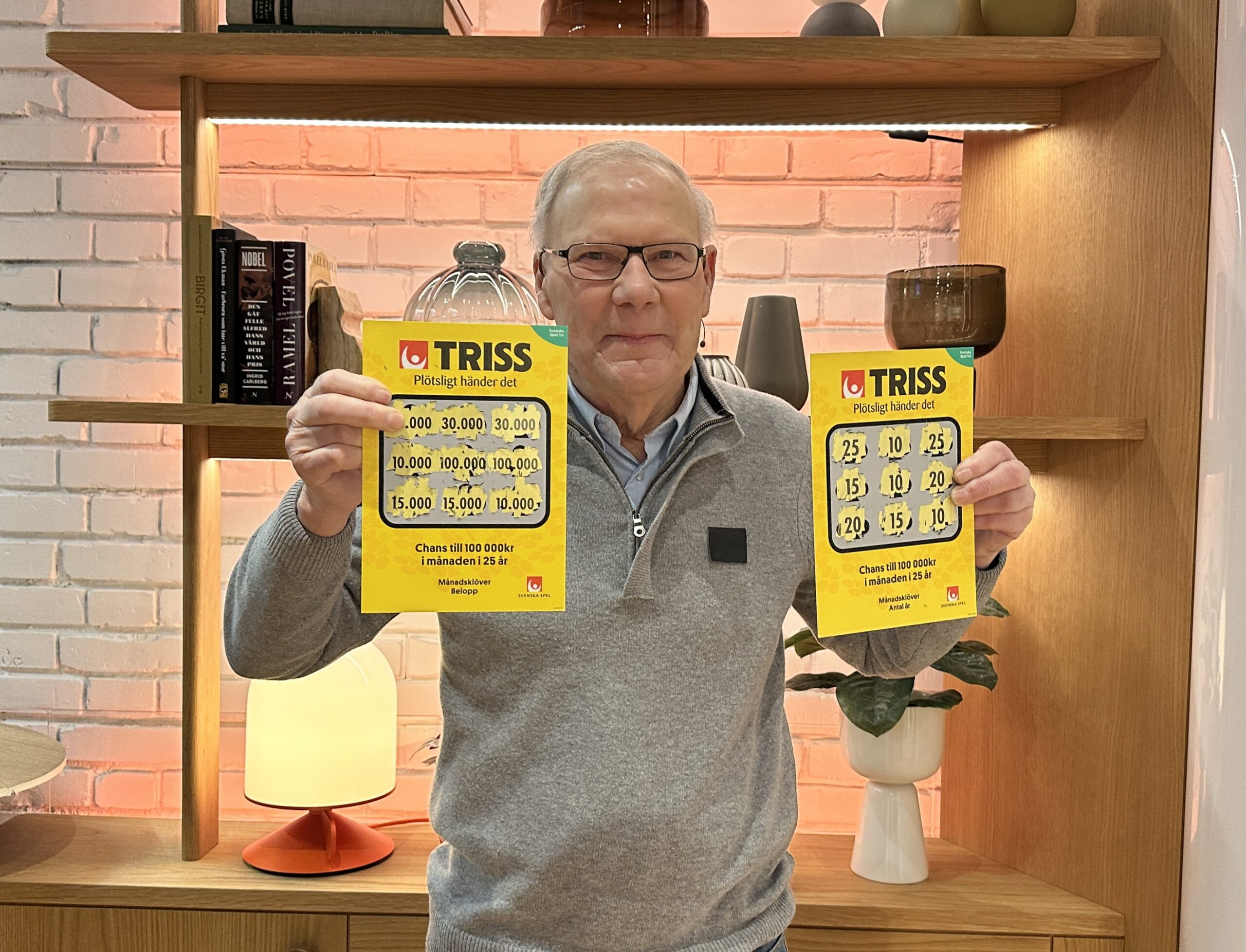 Triss, klöverskrap, miljonvinst, Rejmyre, Östergötland